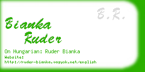 bianka ruder business card